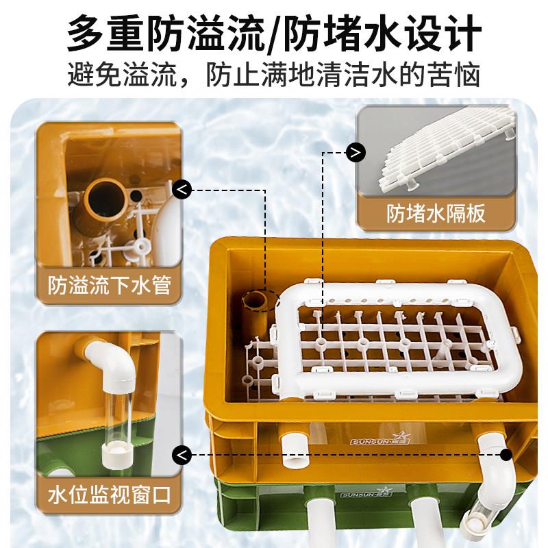 鱼池周转箱过滤箱养鱼缸流鱼池YZZ-盒上过水滴滤净循环龟过滤器沼