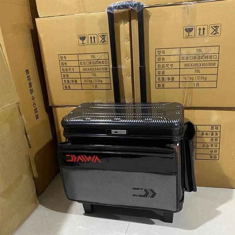 2023新款拉杆箱硬盖多功能活鱼桶大轮铝口鱼护桶钓鱼箱拉杆包