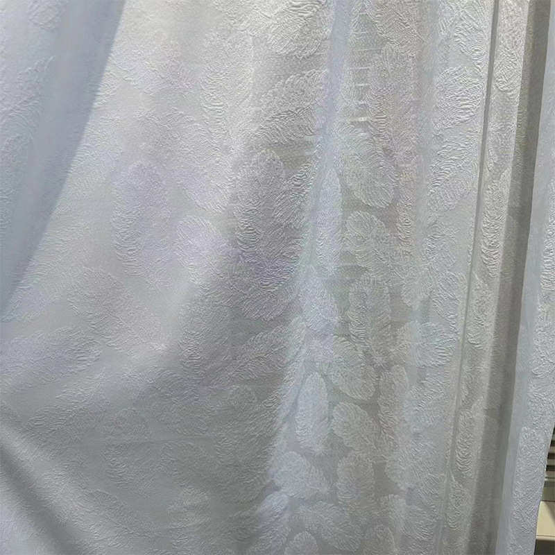 外贸批发遮光白色羽毛纱帘飘窗加厚窗纱卧室客厅阳台窗帘成品处理