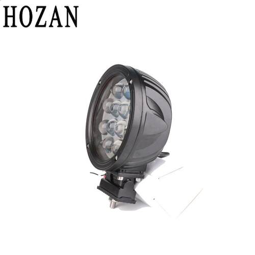 60W汽车led前杠射灯 7寸圆形透镜越野车顶灯 强光大功率工作灯