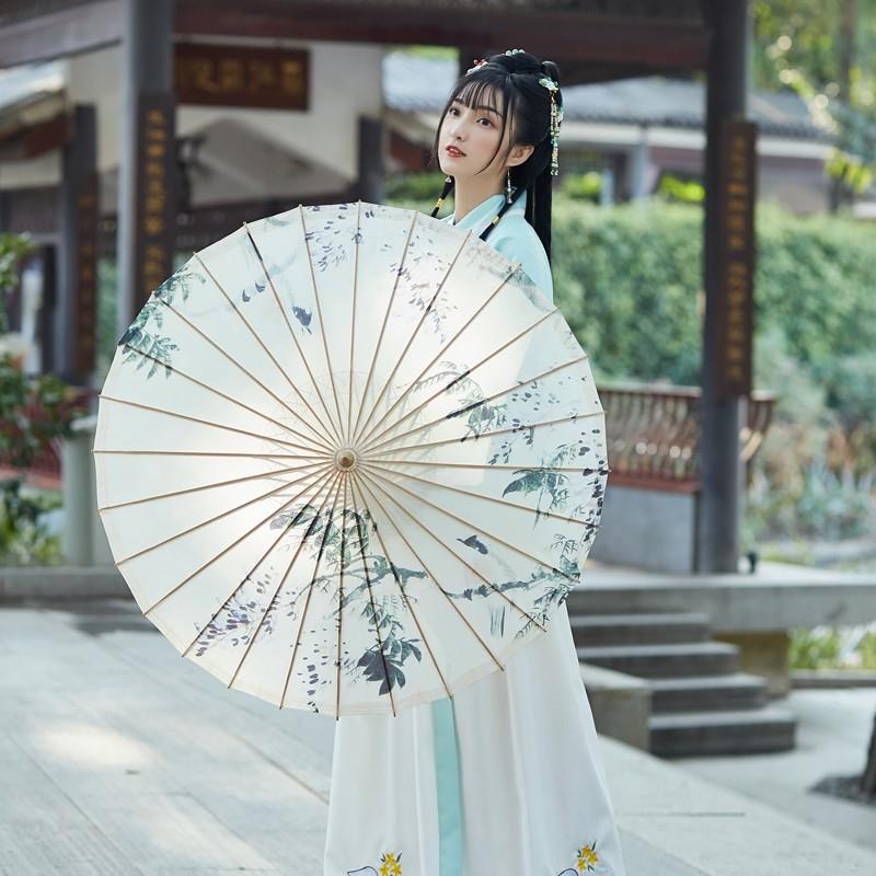 纯手工泸州分水油纸伞防雨防晒中式国风复古风舞蹈道具紫藤花鸟