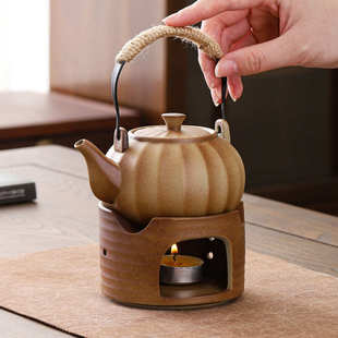 碳炉泡茶壶侧把壶粗陶提梁壶陶瓷壶防柴烧壶 围炉煮茶器茶壶套装
