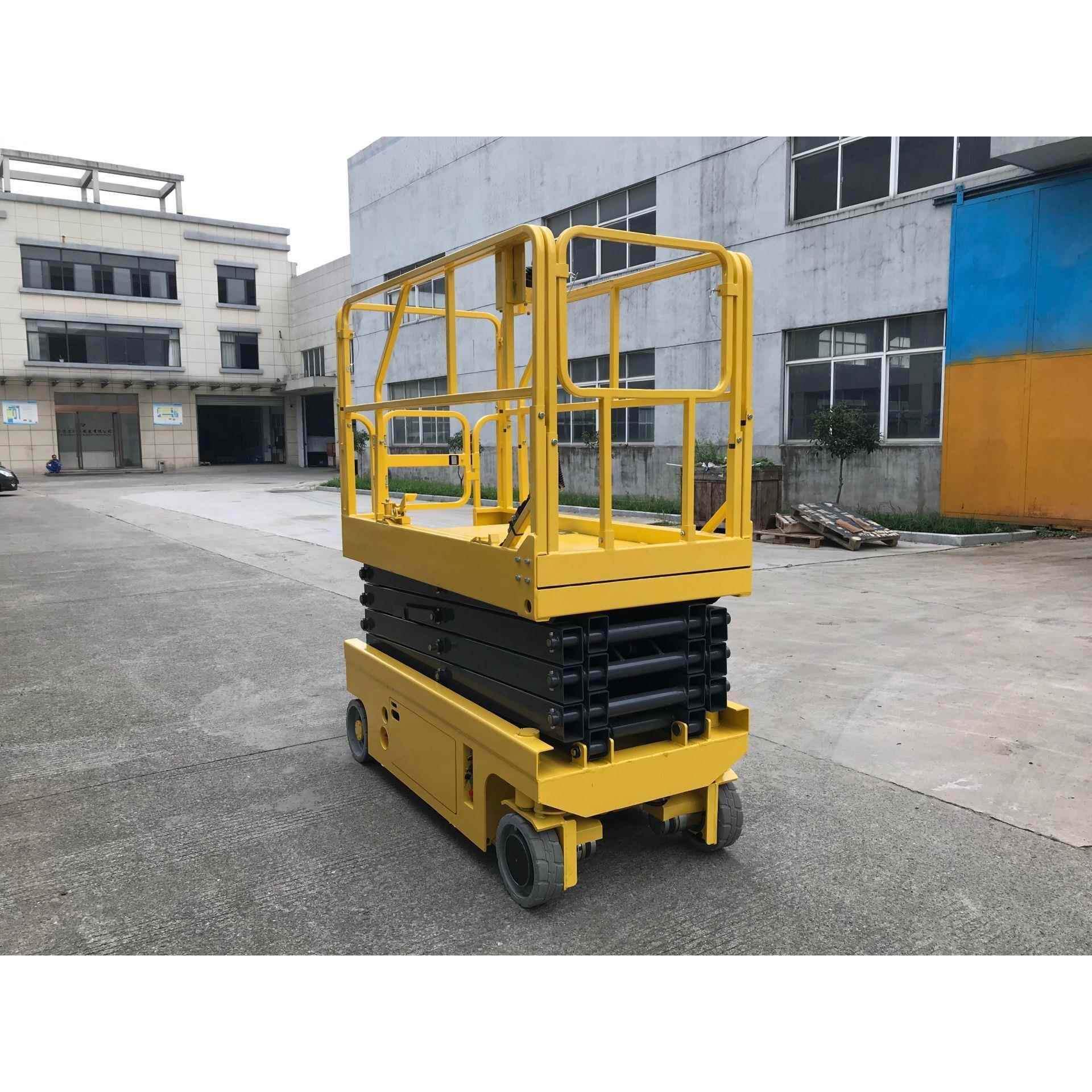 平台升降可移动的仓库电动升降机全剪叉登高梯移动电动升降平台