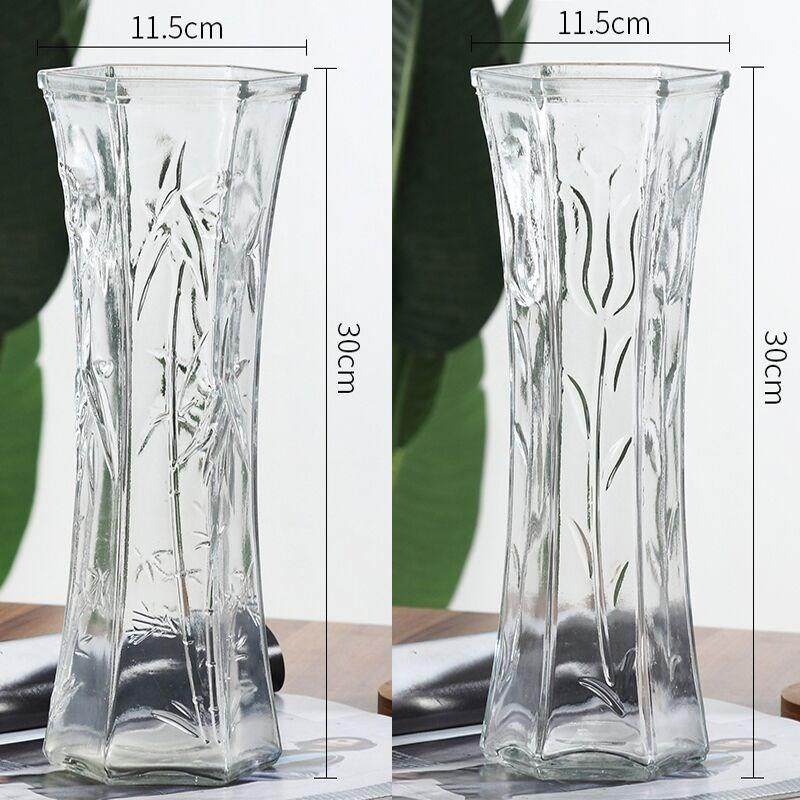 高档特大瓶号玻璃花家用创意透明水养富贵竹百合瓶客花厅插花花干