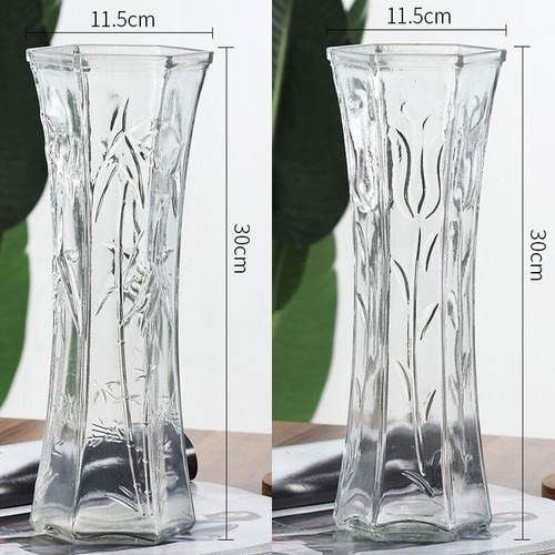 高档特大瓶号玻璃花家用创意透明水养富贵竹百合瓶客花厅插花花干