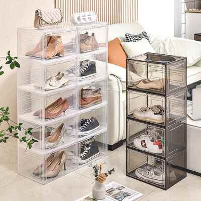transparent plastic basketball shoes box Shoe storage boxes