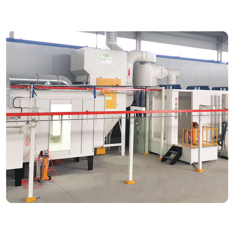 校板喷粉可旋风自动化厂家房喷具pp流水线大供应粉定制塑料板涂装