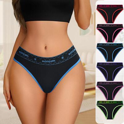 Women Colorblock Panty Comfy Breathable Knicker Daily Wear