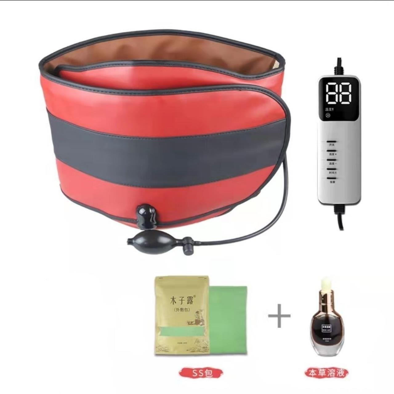 高档中震减肥腰带暖宫发热瘦身红气压摩收腹燃指按脂菩悦康 养森