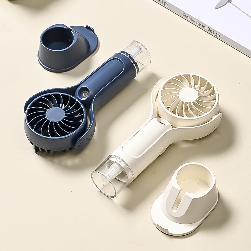 新品喷雾手持水冷小风扇 便携式随身制冷静音桌面usb迷你风扇