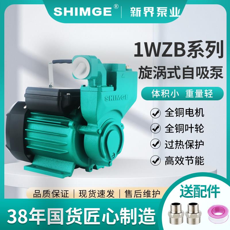 新界水泵WZB自吸泵铸铁家用高扬程太阳能增压泵井水抽水水塔上水