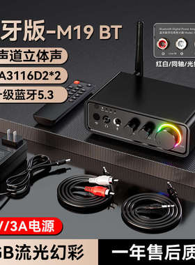 家用迷你200W功放机TPA3116x2发烧级双声道数字功率放大器蓝牙5.3
