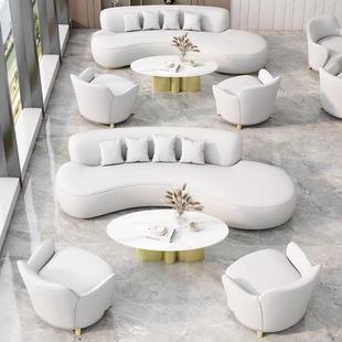 售楼处会客接待洽谈沙发会所酒店服装店休息区办公室沙发4S店展厅