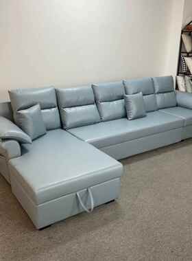 工厂发科.技布加长款365米厅折客叠多功能直贵妃位储物沙99325发