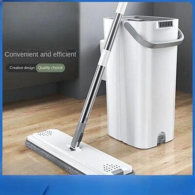Wet and Dry Lazy Mop Flat Mop Bucket Household Mops Scratch-