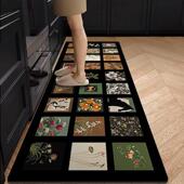 厨房地垫两件套耐磨易打理硅藻泥地垫家用长条吸水防滑垫厂家直供