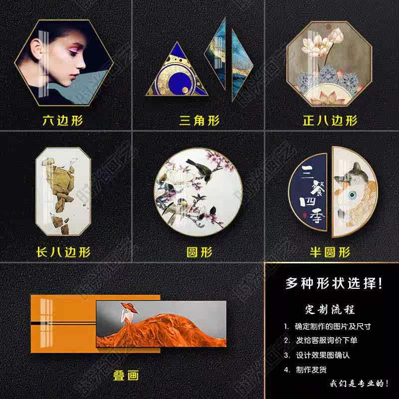 装饰画定制晶瓷画来图定做高清婚纱照网图画异型画电表箱圆形挂画图片