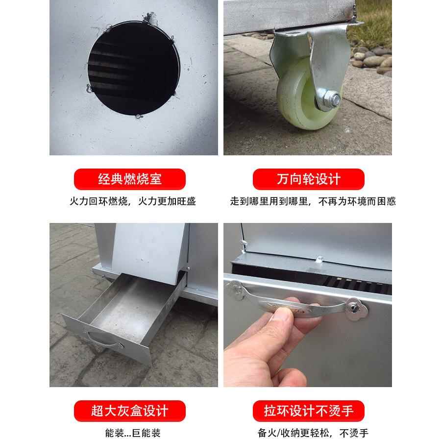 新型可移动农柴灶NGT新款火加厚外家用烧木柴村柴火炉子野外户炉