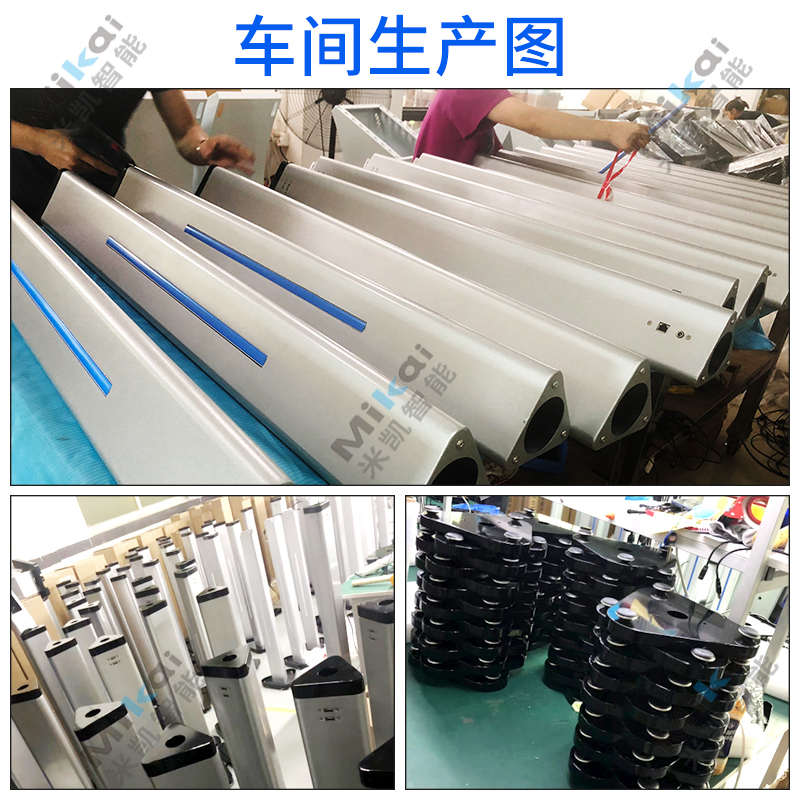 带灯人脸识别门禁一体机立柱可调门禁系统不锈钢立杆一体机支
