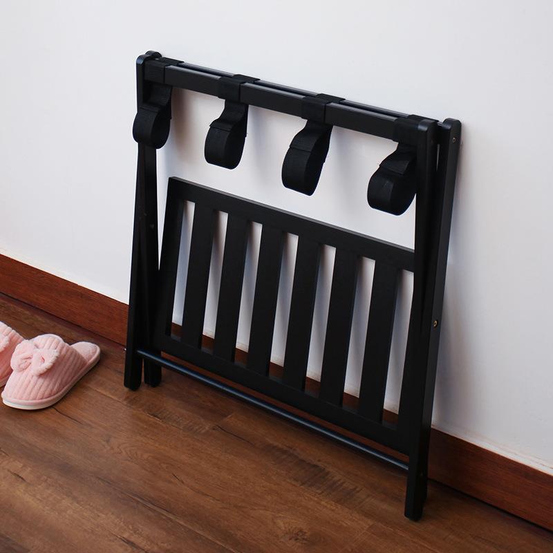 折叠置架床边卧厂室李双层酒店客房行箱收纳架源头工MYG竹制行礼