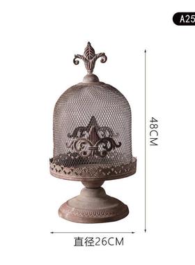 镂空复古美式艺浪漫摆件雕花气氛宿布置饰品民酒吧烛台玄关铁客厅