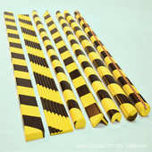 自粘墙角PU地库安全防撞条 强力双面胶使用方便 黑黄相间