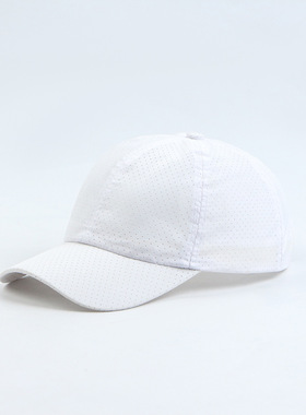 天全透气孔速干白色网帽户外轻薄防晒帽运动打网球帽子男太阳帽