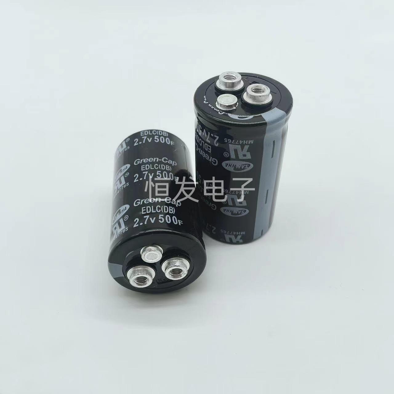 2.7V500F 螺丝电容 SAMWHA超级法拉电容2.7v500f 35*60
