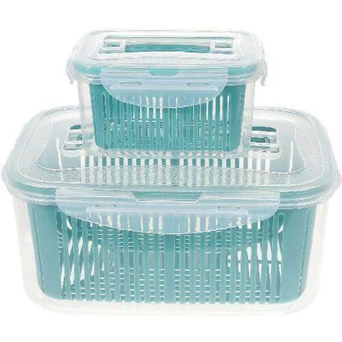 2 Pcs Dispenser Refrigerator Storage Box Vegetable