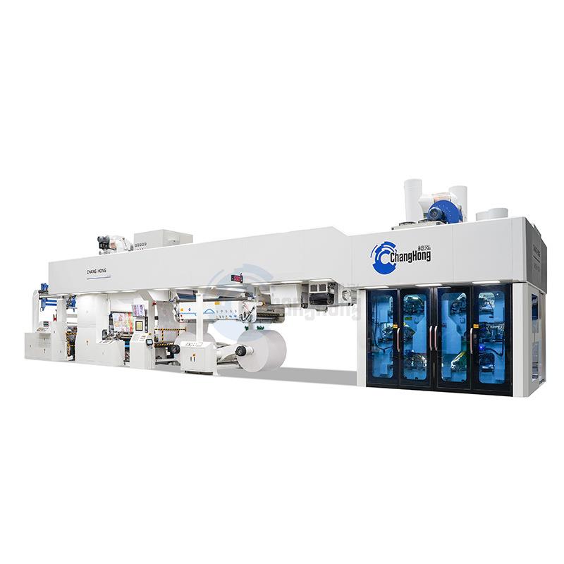 伺服卫星式纸张款柔版印刷机 卷筒纸预套印全自动高精度印刷机