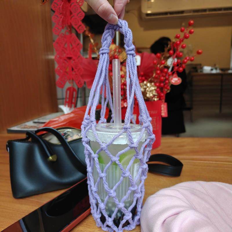 夏日水杯套网兜防摔保护玻璃杯不锈钢杯保温杯咖啡杯通用手提网兜,餐饮具,杯套,淘宝优惠券,粉丝福利购,淘宝优惠卷