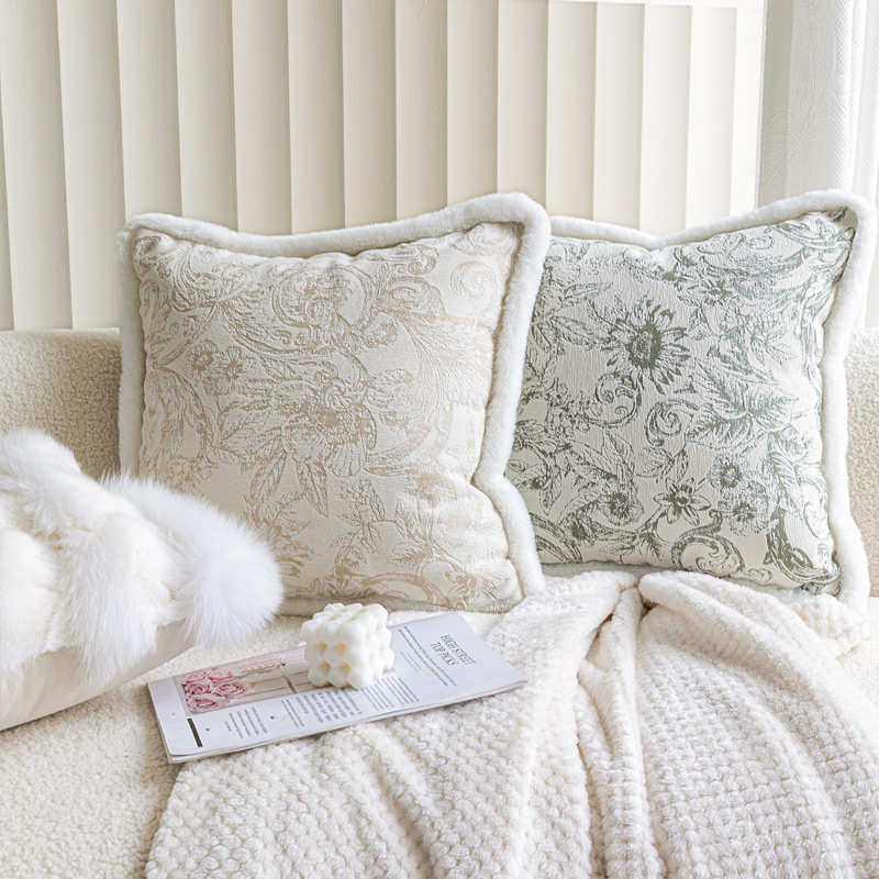 法式茶色飘枕靠枕香枕提花腰窗抱客厅靠垫靠垫奶草绿复古床上沙发,居家布艺,靠垫/抱枕,淘宝优惠券,粉丝福利购,淘宝优惠卷