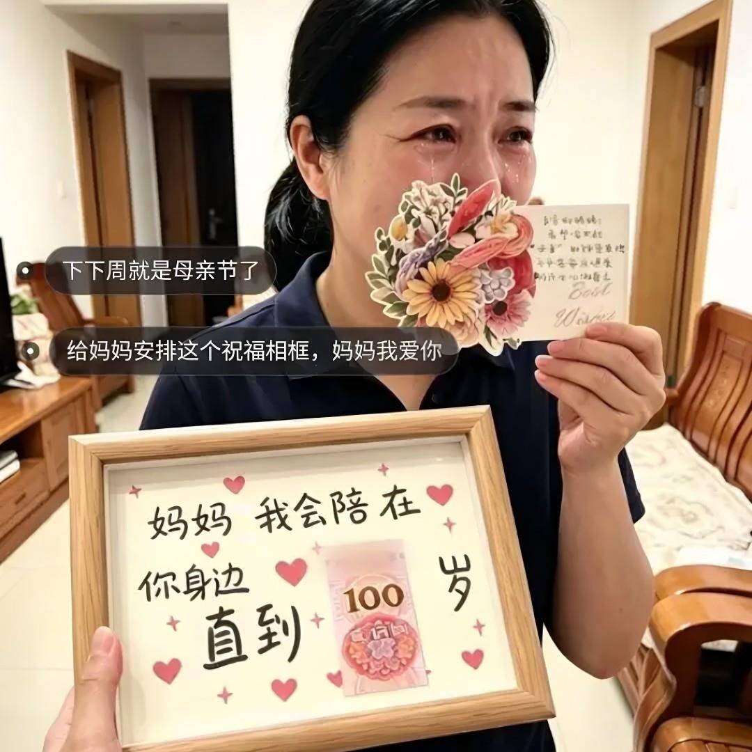 妈妈我陪你到100岁相框摆件母亲节礼物实用送给妈妈桌面装饰摆台
