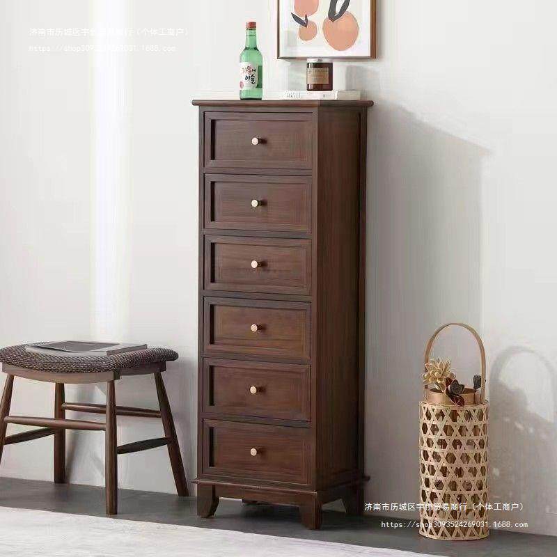 斗柜实木抽屉式收纳柜抽拉式落地置物柜客厅家居五斗柜复古客厅柜