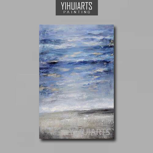 YIHUIARTS纯手绘办公室背景客厅沙发背景装饰挂画现代抽象油画