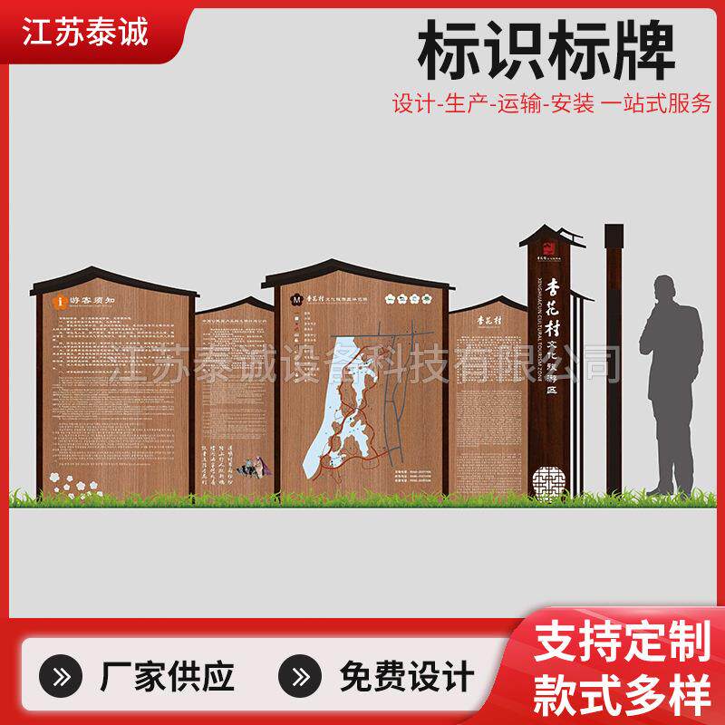 景区导视牌户外景观标识牌旅游景观标牌公园指示牌园林防腐木标牌