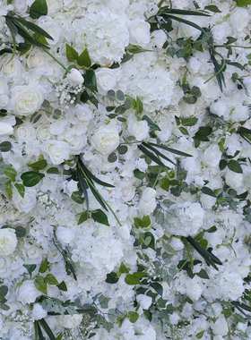 外贸工厂白色5D布花墙背景墙 户外party活动婚庆装饰婚礼签到布置