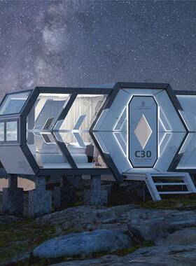 鲁班筑星云太空舱 科幻UFO星际仓主题太空舱民宿文旅景区移动房屋