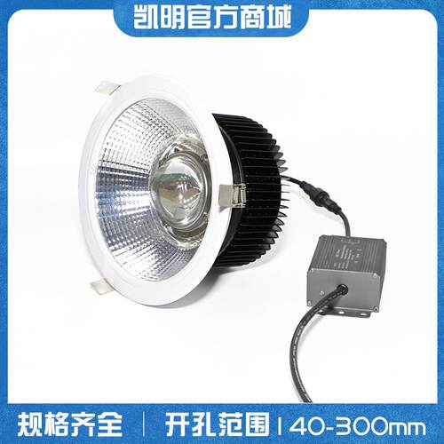 开孔200/205/220mm LED筒灯55w 70w 圆形射灯 大瓦数天花筒灯
