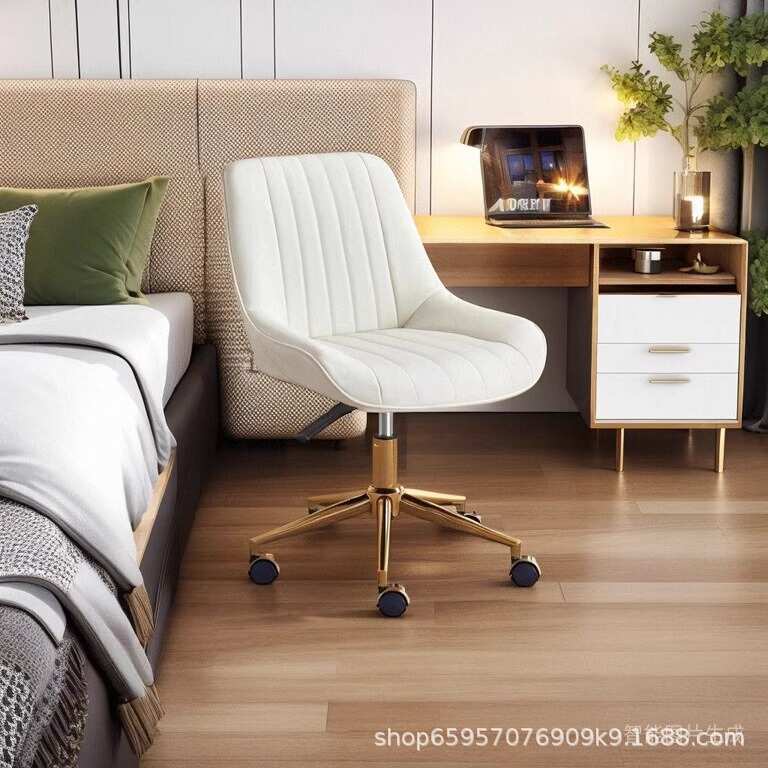 电脑椅轻奢学生家用宿舍化妆转椅可升降书桌办公椅前台坐椅无扶手