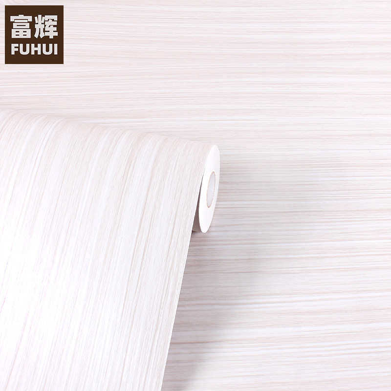 加厚白橡木贴纸自粘pvc墙纸壁纸衣橱柜门窗家具竖直木纹翻新膜皮