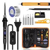 内热数显紫色电铁套级装 家接用焊烙调温工业电焊绿色烙铁笔维修工