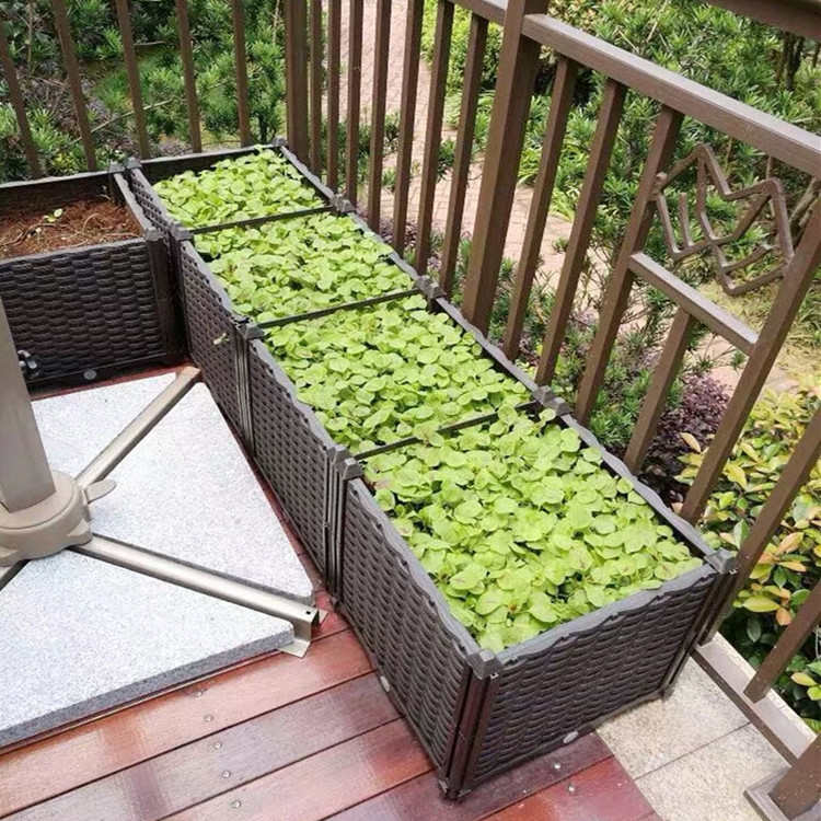 楼顶户外阳台种植箱家庭露台蔬菜种菜盆花槽花箱菜园多层塑料