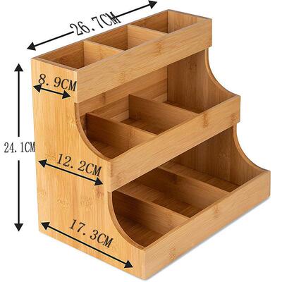 Teabag Display Box Wooden Tea Bag Racks Tea Storage Sugar Pa