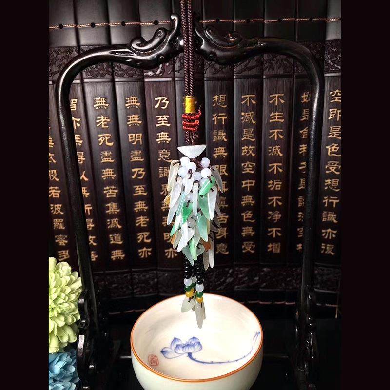 精品翡翠冰彩三辣椒小挂饰钥匙挂包挂多用款红红火火
