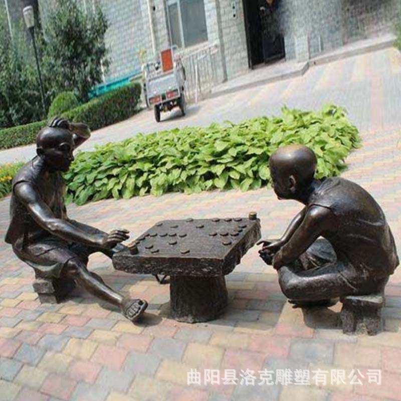 仿铜玻璃钢铸铜人物雕塑民俗农耕园林广场古城商业街小品景观摆件