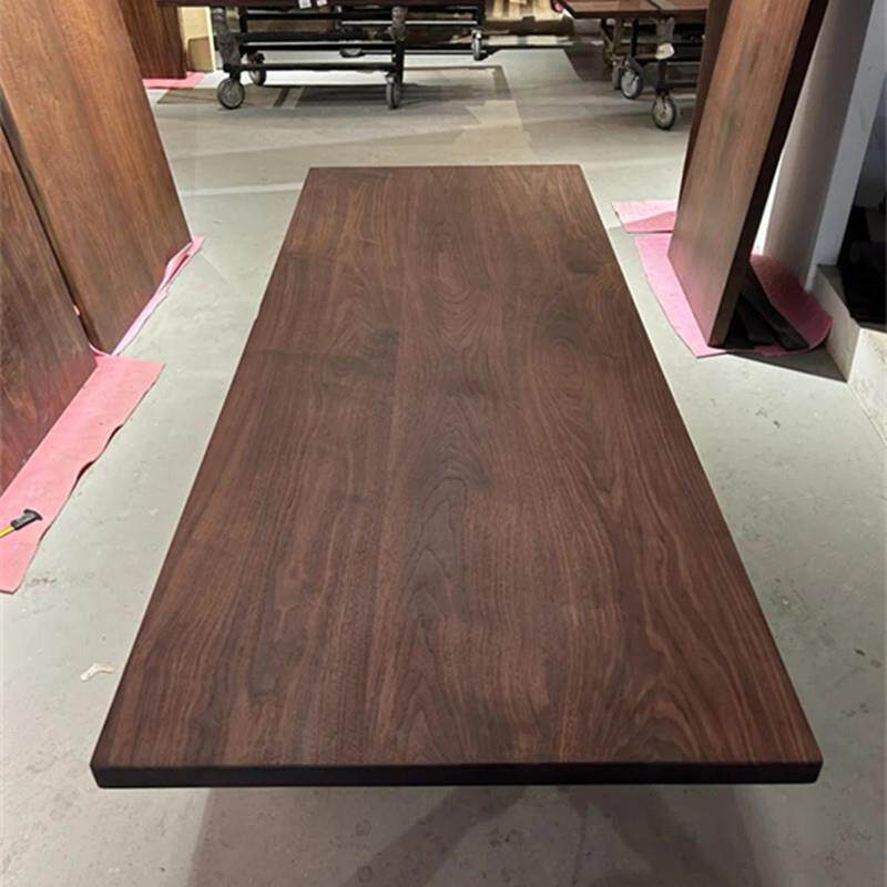 尺寸：220*88*4.5三拼北美黑胡桃大板茶桌办公桌餐桌茶台