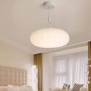 南瓜吸顶灯法式 卧室书房简约现代北欧房间奶油风灯具 主卧2025新款