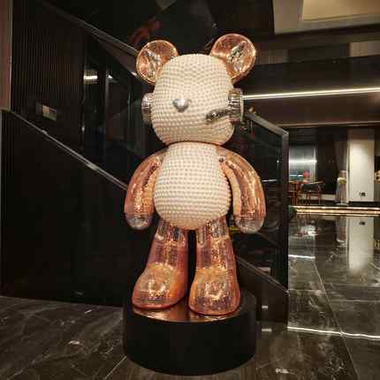 创意DJ熊音响大落地摆件客电视柜酒店大带堂别墅家VRF居厅装型饰