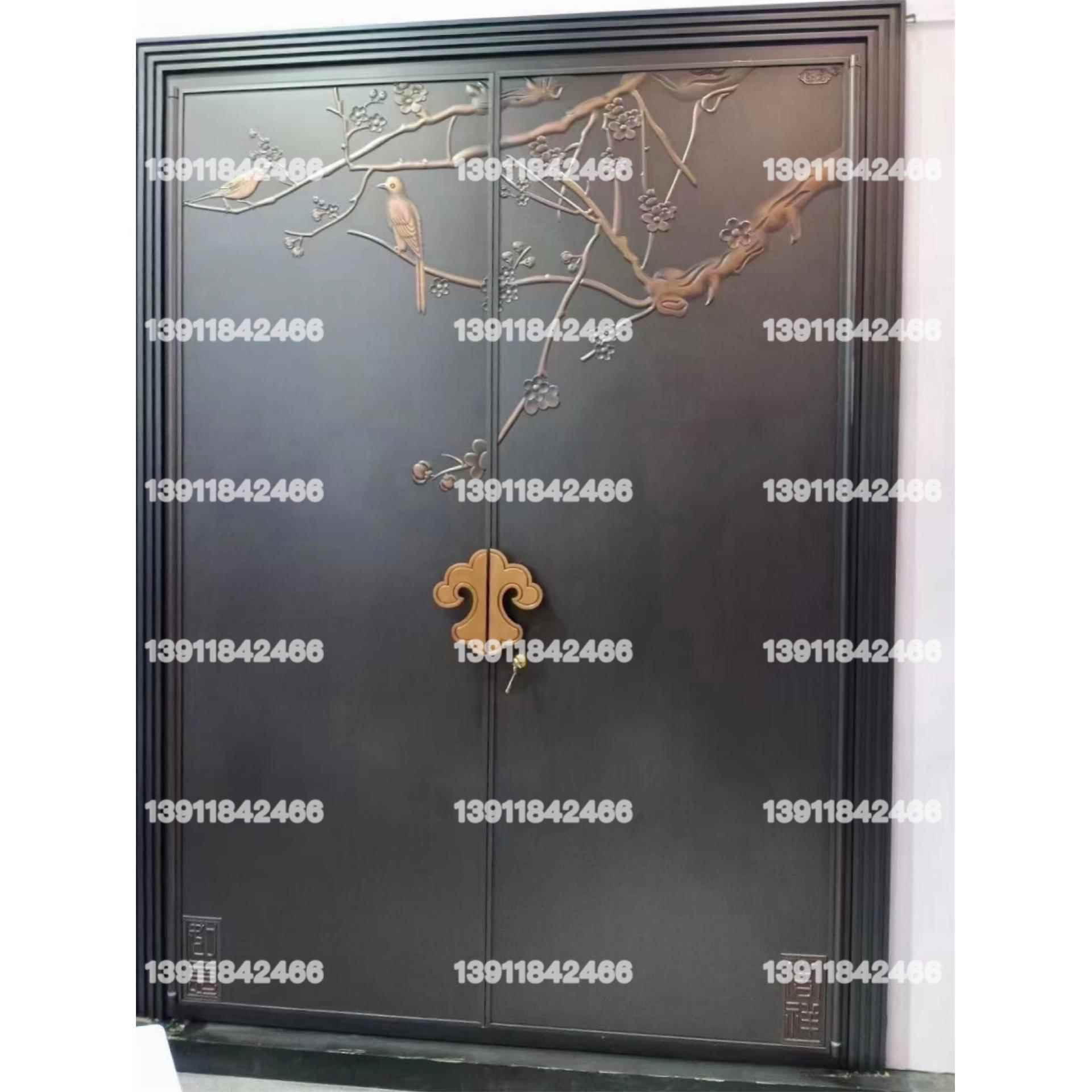 铜门直销高端别墅防盗铜门子母门中式欧式仿铜门庭院花园大门
